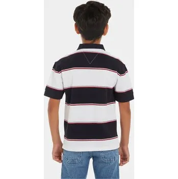 Tommy Hilfiger Polokošile Global Rugby KB0KB08857 Bílá Relaxed Fit 16Y