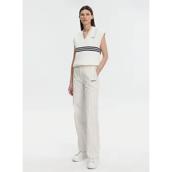 Dámský svetr adidas Svetr 3-Stripes JJ3486 Bílá Loose Fit XL