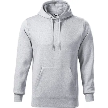 Pánské oblečení MALFINI Pánská klokanka Cape s kapucí s podšívkou, 65% bavlny Barva: světle šedý melír, Velikost: XXL