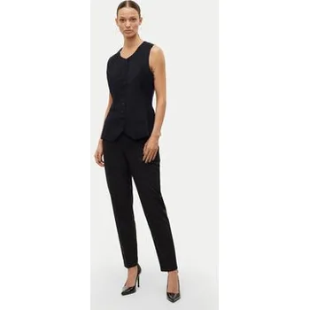 Dámské kalhoty Vero Moda Chino kalhoty Nila 10320940 Černá Tapered Fit 36_32