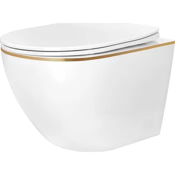 Klozet Závěsná WC mísa Rea Carlo Mini Tornado NFQ GOLD EDGE