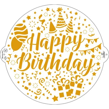 Decora Stencil šablona na dort - Happy Birthday 25 cm