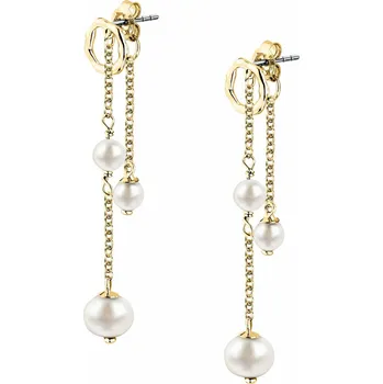 Náušnice Morellato Pozlacené řetízkové náušnice s pravými perlami Perla Archivio SAZD02 + 2 měsíce na vrácení zboží