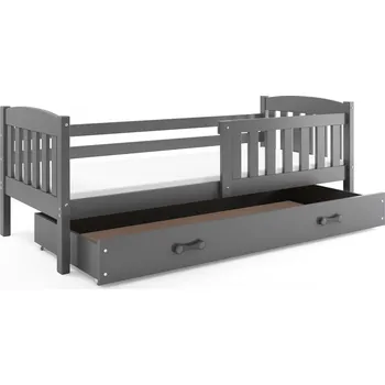 Dětská postel SMB Dětská postel se šuplíkem JAKE 1, 80x160 cm Dekor: Grafit, Barva šuplíku: Grafit