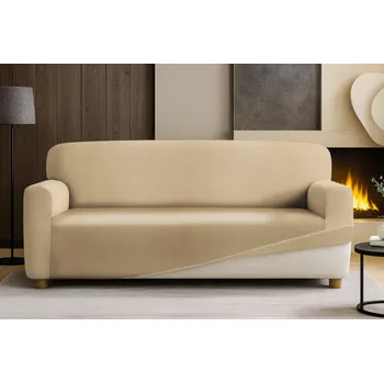 Napínací potah Napínací potah na třímístnou pohovku - natural