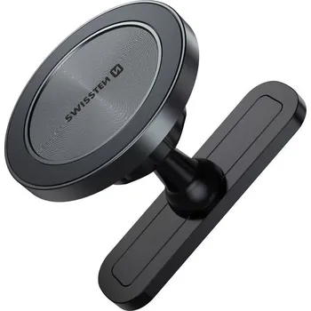 SWISSTEN MagSafe univerzální držák Držák, magnetický, pro telefon, 6× neodymový magnet N52, MagSafe, ochranná vrstva, plast, černý 65010311