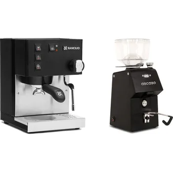 Kávovar Rancilio Silvia E, black + Ascaso H64, black