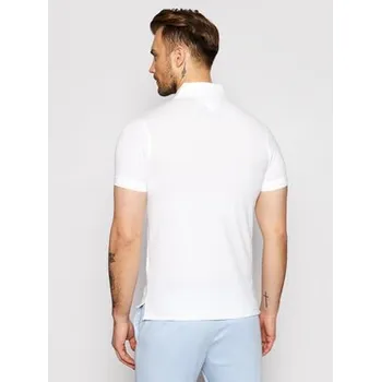 Pánské tričko Tommy Hilfiger Polokošile 1985 MW0MW17771 Bílá Slim Fit XS