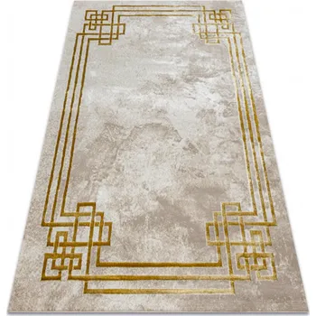 Koberec BLISS Z203AZ137 koberec krémová / zlatý - Rám, řecký, moderní, strukturální - 80x150 cm