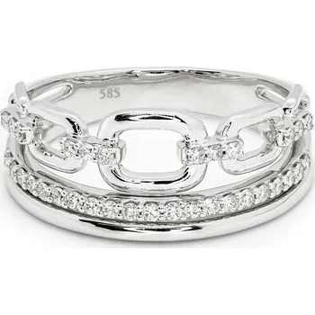 Prsten Prsten z bílého zlata s diamanty FR78W