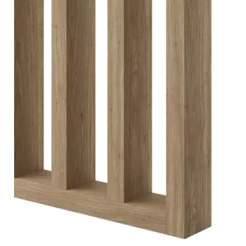 Lamele 3D Dělící lamelová stěna s podstavcem - volně stojící, 990 x 2005 mm, (MDF), DUB PŘÍRODNÍ Kolmo k základně