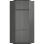 ROHOVÁ SKŘÍŇ S NÁSTAVCEM S100 GRAFITOVÁ ŠEDÁ