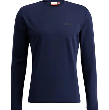 Pánské tričko Pánské tričko Swix Pace NTS LS Baselayer Top Dark Navy/Black L