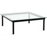 Hay, Konferenční stolek Kofi, 100 x 100 cm, deska z hladkého skla, nohy černý dub - Formadore