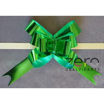 Stuha Stahovací mašle 2 cm x 25 ks (kov) - zelená