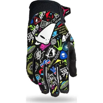 Moto rukavice SKYLINE GL13004-U - dětské černé off-road rukavice UFO - L