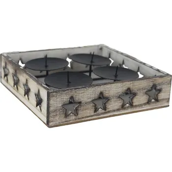 Vánoční svícen Adventní svícen s hvězdičkami D7416/1