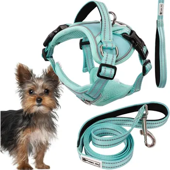 Vodítko pro psa Vodítko a postroj pro psa PJ-049 zelená XS