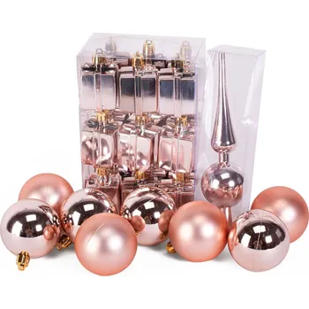 Vánoční dekorace VÁNOČNÍ KOULE MIX 311437 růžová