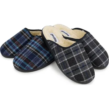 Pánské pantofle Vlnka Dvojbalení pánských pantoflí komfort s ovčí vlnou Merino velikost obuv dospělí 45