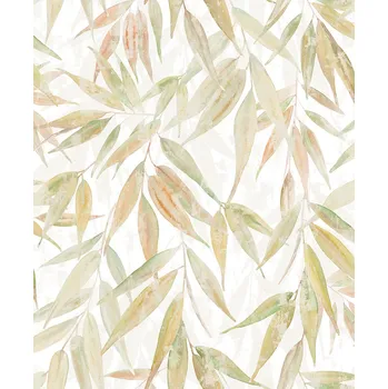 Tapeta Vliesová tapeta na zeď, zeleno-béžová, listy, 89042, Naomi, Novamur