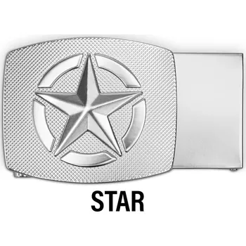 Opasek Kore Essentials® Kovová spona Western k opaskům Kore®, Barva: Stříbrná, Varianta: STAR