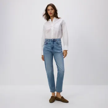 Dámské oblečení Reserved - Džíny mom fit slim - modrá - 751FZ-50J - 751FZ-50J-44