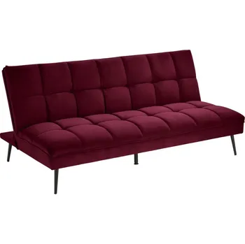 Sedací souprava Vínová rozkládací pohovka Liwa 178 x 84 x 98 100% polyester, kov