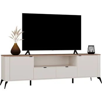 Televizní stolek TV skříňka CORDOBA 2S2S Kašmír Béžový Dub Castello Skříňka pod TV 2 Zásuvky