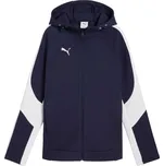 Dámská sportovní bunda Puma TEAMEVOSTRIPE HOODED JACKET W S Tmavě modrá, Bílá