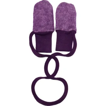 Rukavice Cosilana Merino rukavičky pro miminko s provázkem Fialová