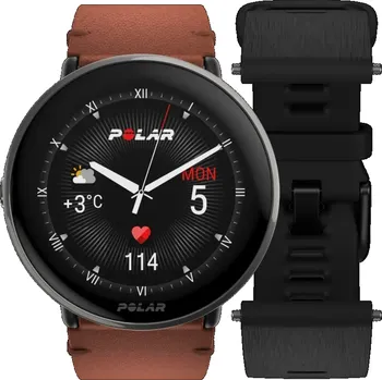 Chytré hodinky Polar Ignite 3 Titanium Kožený řemínek Kožený řemínek