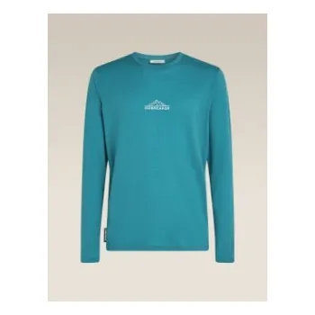 Pánské termoprádlo Icebreaker Men Mer 150 TechLite LS Tee Road To Cook, TOPAZ
