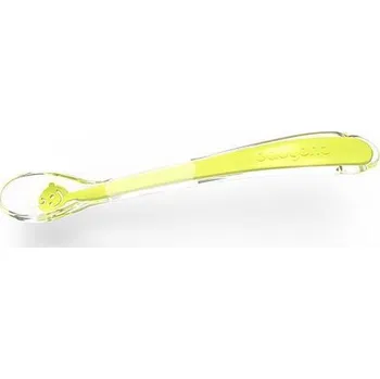 dětský příbor BabyOno Silikonová lžička měkká Baby Ono Smile Zelená