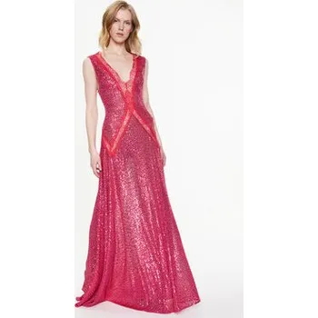 Dámské šaty Elisabetta Franchi Večerní šaty AB-366-32E2-V740 Růžová Regular Fit 46