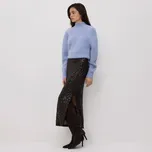 Reserved - Flitrová midi sukně - tmavě hnědá - YT130-89X - YT130-89X-XS