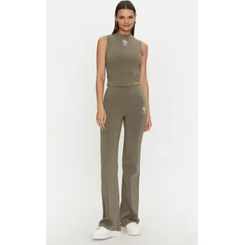 Dámské kalhoty Guess Kalhoty z materiálu Elea V4YB01 KCDN0 Khaki Slim Fit M