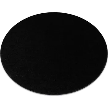 Koberec Koberec kulatý SOFTY Jednotný, Jednobarevný, černý - průměr 150 cm