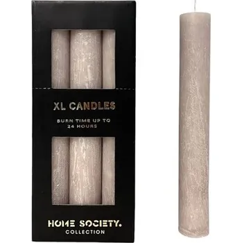 Svíčka Stolní svíčka béžovo šedá XL - 1ks