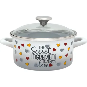 Hrnec Metalac LOVE, Kastrol se skl. poklicí 20 cm, 2,8 l,