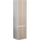 Vysoká závěsná koupelnová skříňka Houseland Nivra dub/bílá