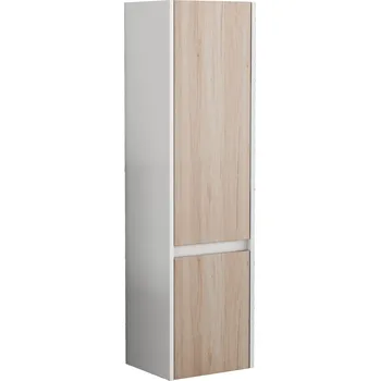 Koupelnový nábytek Vysoká závěsná koupelnová skříňka Houseland Nivra dub/bílá