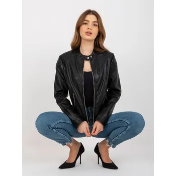 Jarní bunda z umělé kůže Honey Winter černá EU velikost: S