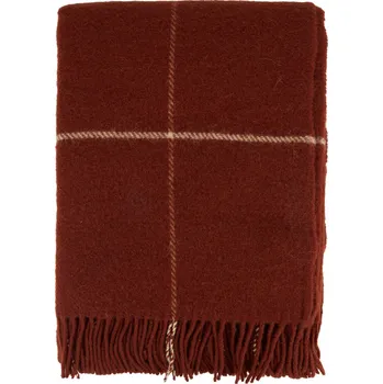 deka Vlnka Vlněný pléd kostkovaný oranžová velikost lůžkovin 140x200