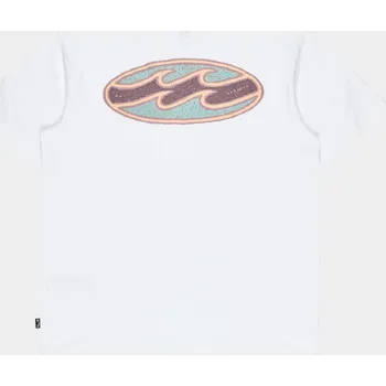 Pánské tričko Billabong Crayon Wave (white) L, bílá