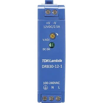 spínaný zdroj TDK-Lambda DRB30-12-1 síťový zdroj na DIN lištu 12 V/DC 2.5 A 30 W Počet výstupů:1 x Obsah 1 ks