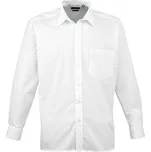 Premier Workwear Pánská popelínová košile s dlouhým rukávem Barva: Bílá, Velikost: 37 PW200