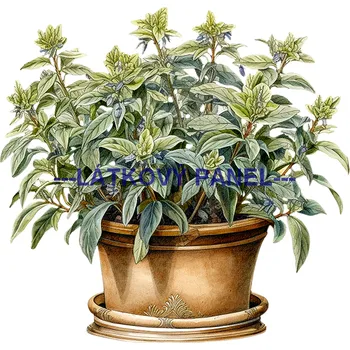 Látkový panel - Bylinky - BY-30 Velikost: 20x20cm, Materiál: Kočárkovina