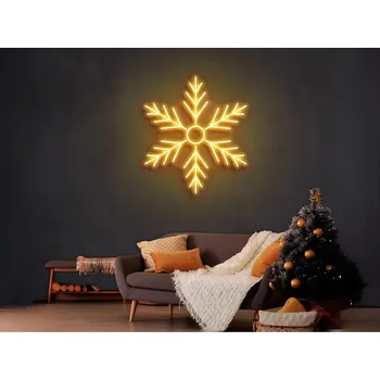 Vánoční dekorace Neonový Nápis Neon LED Vánoce Vánoční Dekorace Christmas (Vyrábíme i na Míru) Vánoční Hvězda 50x50cm