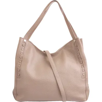 Kabelka Kožená kabelka 5770 taupe - světle hnědá, MAXFLY